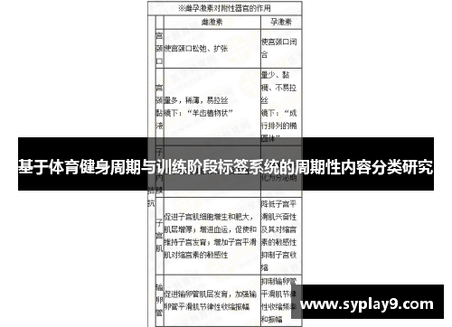 基于体育健身周期与训练阶段标签系统的周期性内容分类研究